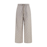 Off-White Beige Cotton Casual Pants
