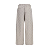 Off-White Beige Cotton Casual Pants