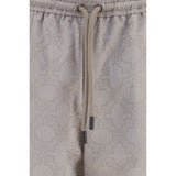 Off-White Beige Cotton Casual Pants