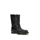 Valentino Garavani Black Calf Leather Bos Taurus Ankle Boots