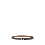 Valentino Garavani Black Calf Leather Bos Taurus Belt