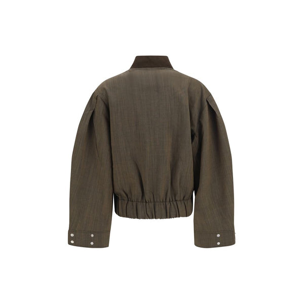 Ganni Bicolor Wool Oves Aries Bomber