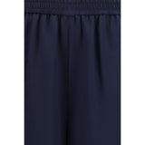 Max Mara Blue Silk Casual Pants