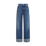 Dolce & Gabbana Blue Cotton Straight-Leg Jeans
