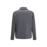 Valentino Garavani Gray Wool Oves Aries Full-Length Jacket