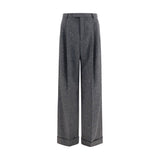 Valentino Garavani Gray Wool Oves Aries Pants