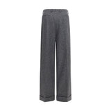Valentino Garavani Gray Wool Oves Aries Pants