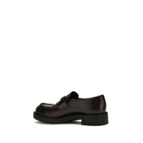 Prada Brown Calf Leather Bos Taurus Slip-On Loafers