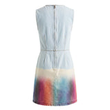 Trussardi Jeans Blue Cotton Women Dress