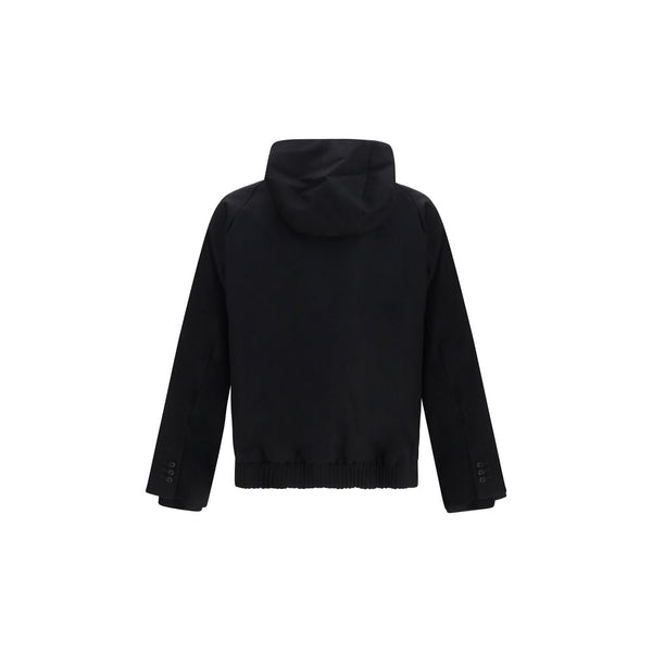 Sacai Black Wool Oves Aries Full-Length Jacket