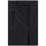 PT Torino Black Wool Oves Aries Casual Pants