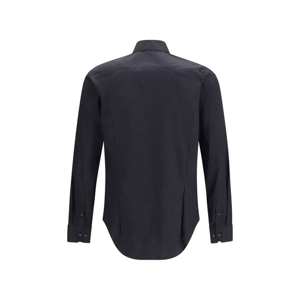 Giorgio Armani Black Cotton Dress Shirt