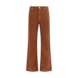 Haikure Brown Cotton Casual Pants