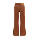 Haikure Brown Cotton Casual Pants
