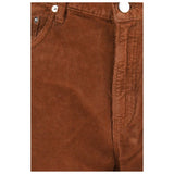 Haikure Brown Cotton Casual Pants