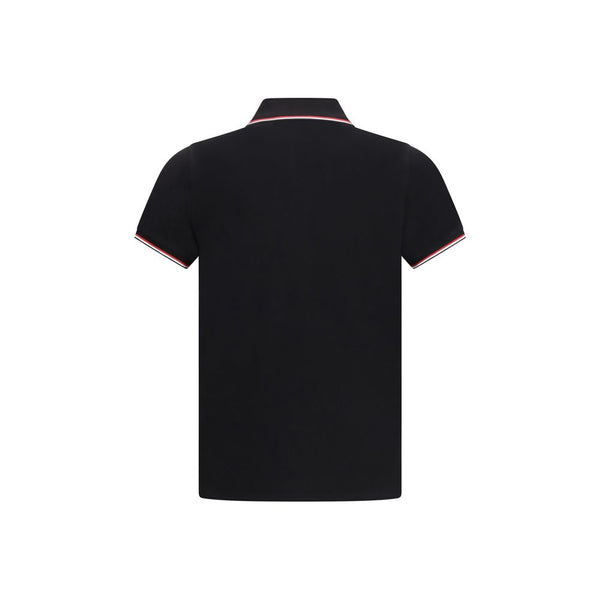 Moncler Black Cotton Polo Shirt