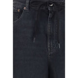MM6 Black Cotton Relaxed Fit Jeans