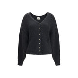 Khaite Gray Cashmere Cardigan