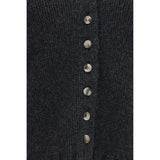 Khaite Gray Cashmere Cardigan