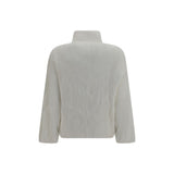Gongdid Design White Polyester Full-Length Jacket