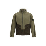 Stone Island Bicolor Cotton Full-Length Jacket