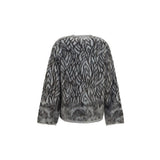 Forte_Forte Gray Alpaca Vicugna Pacos Cardigan