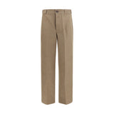 Prada Brown Cotton Casual Pants