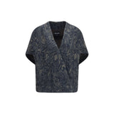 Giorgio Armani Blue Cotton Denim Jacket