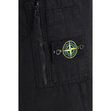 Stone Island Black Cotton Cargo Pants