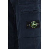 Stone Island Blue Cotton Cargo Pants