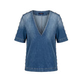 Trussardi Jeans Blue Cotton Women Shirt