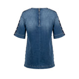 Trussardi Jeans Blue Cotton Women Shirt