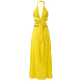 Trussardi Yellow Viscose Women Dress