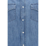 Brunello Cucinelli Blue Denim Shirt