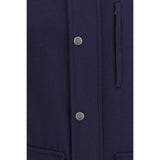 Brunello Cucinelli Blue Wool Oves Aries Full-Length Jacket
