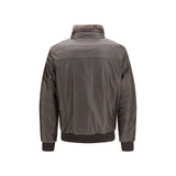 MooRER Brown Leather Full-Length Jacket