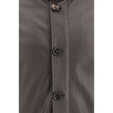MooRER Brown Leather Full-Length Jacket