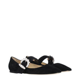Jimmy Choo Black Leather Ballet Flats