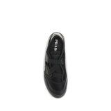 Prada Black Calf Leather Bos Taurus Athletic Sneakers