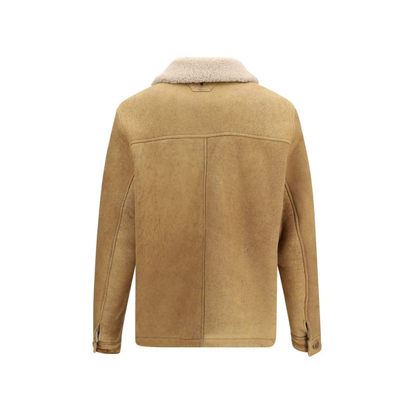 Salvatore Santoro Brown Leather Full-Length Jacket