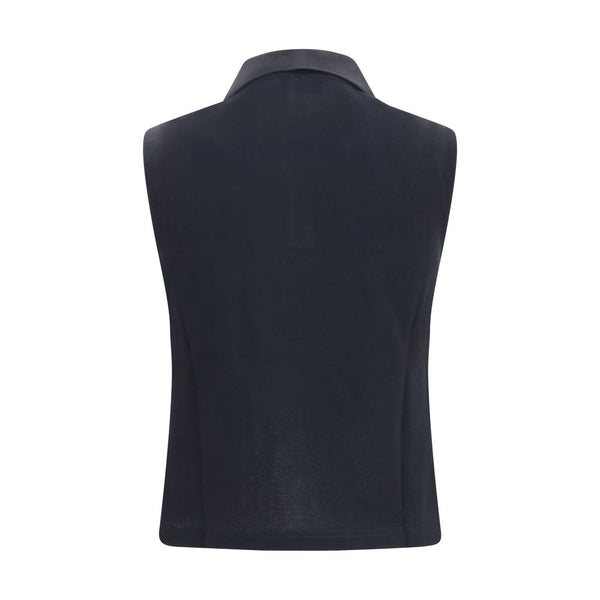 Saint Laurent Black Recycled Cotton Polo Shirt