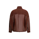 Brunello Cucinelli Red Cotton Shell Jacket