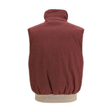 Brunello Cucinelli Bordeaux Wool Oves Aries Sleeveless Jacket