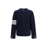 Thom Browne Blue Wool Oves Aries Full-Length Jacket