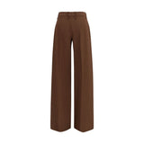 Ermanno Scervino Brown Viscose Casual Pants