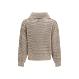 Brunello Cucinelli Gray Wool Oves Aries Cardigan