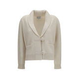 Forte_Forte White Wool Oves Aries Cardigan