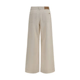 Max Mara Beige Cotton Casual Pants