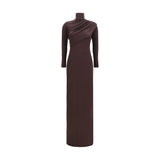 Courrèges Brown Viscose Casual Dress