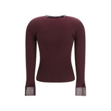 Courrèges Bordeaux Viscose Cardigan